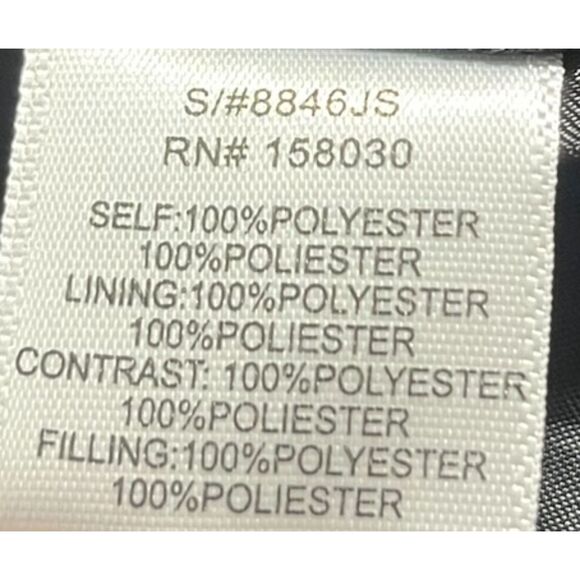 LOVE TREE Black Bomber Quilted Riding Jacket Gold Large EUC - Picture 9 of 9